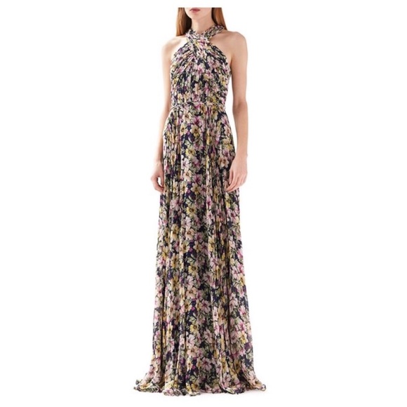 Monique Lhuillier Dresses & Skirts - ML Monique Lhuillier Printed Floral Halter Gown